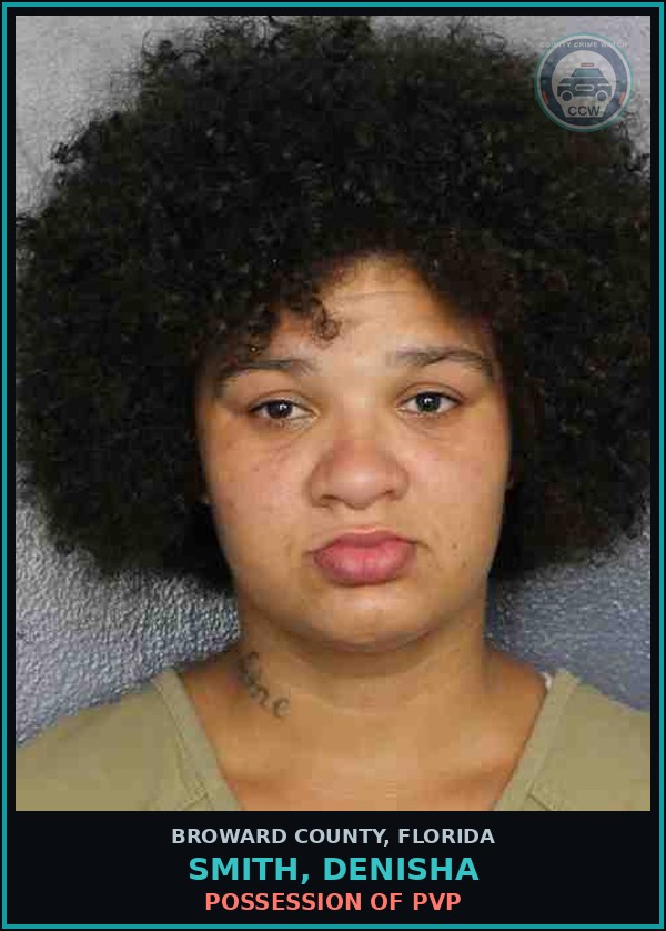 Booking mugshot of SMITH, DENISHA in Broward County