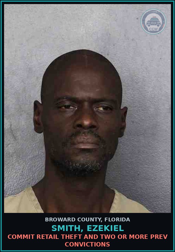 Booking mugshot of SMITH, EZEKIEL in Broward County