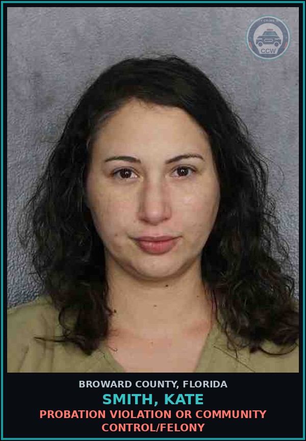 Booking mugshot of SMITH, KATE in Broward County