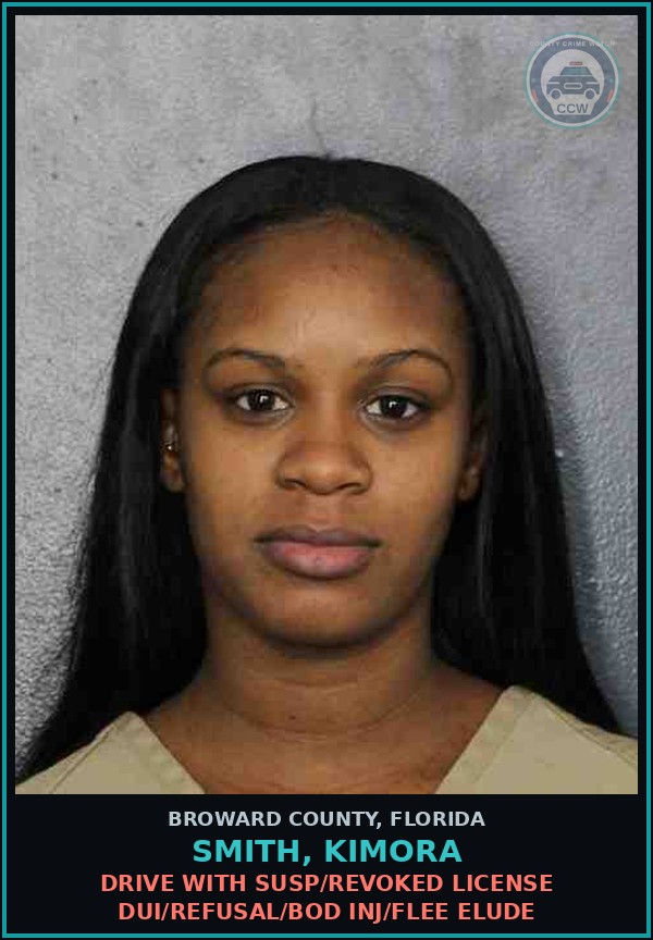 Booking mugshot of SMITH, KIMORA in Broward County