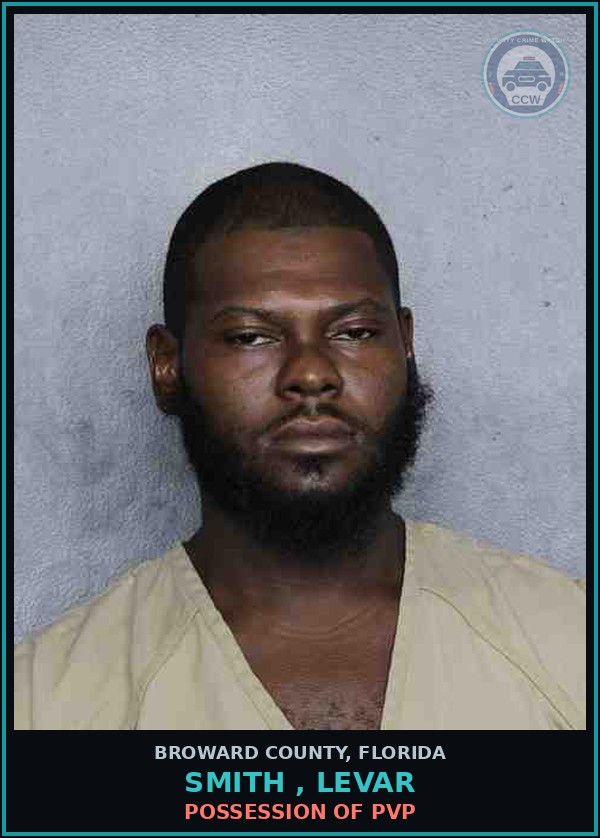 Booking mugshot of SMITH , LEVAR in Broward County