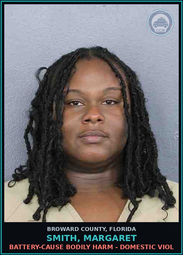 Booking mugshot of SMITH, MARGARET in Broward County