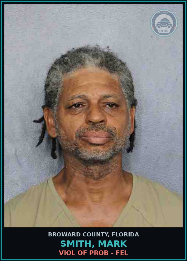 Booking mugshot of SMITH, MARK in Broward County