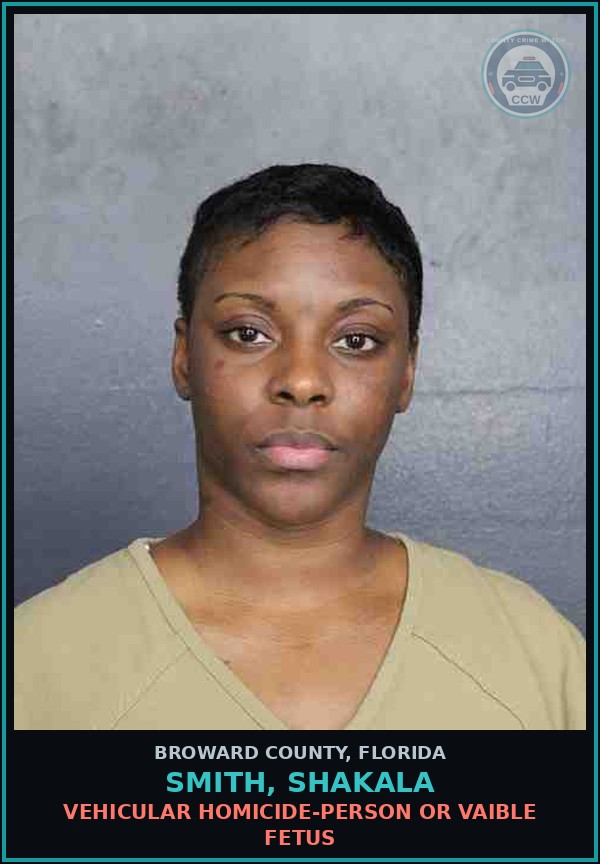 Booking mugshot of SMITH, SHAKALA in Broward County