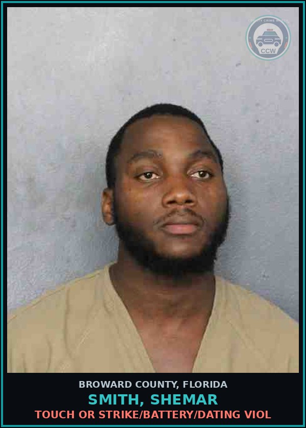 Booking mugshot of SMITH, SHEMAR in Broward County