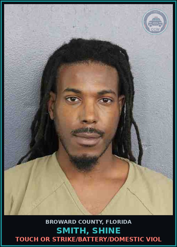 Booking mugshot of SMITH, SHINE in Broward County