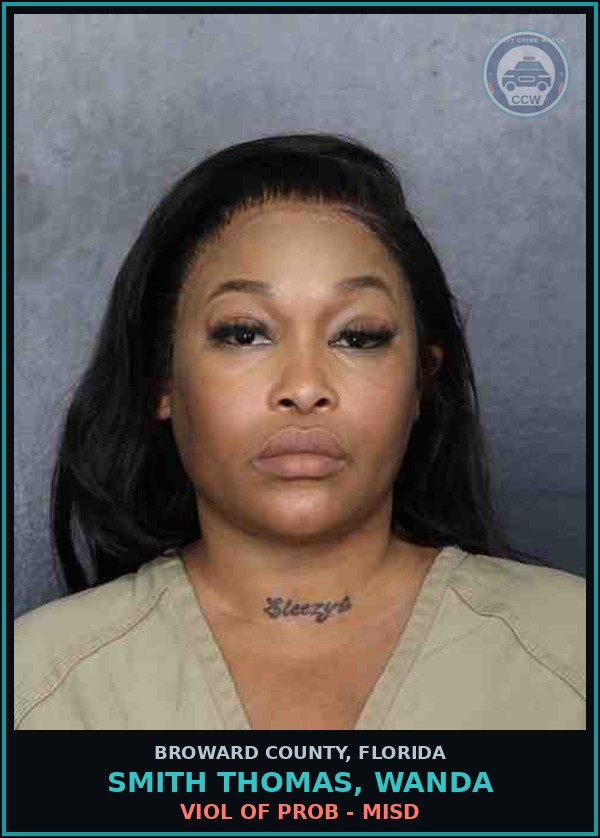 Booking mugshot of SMITH THOMAS, WANDA in Broward County