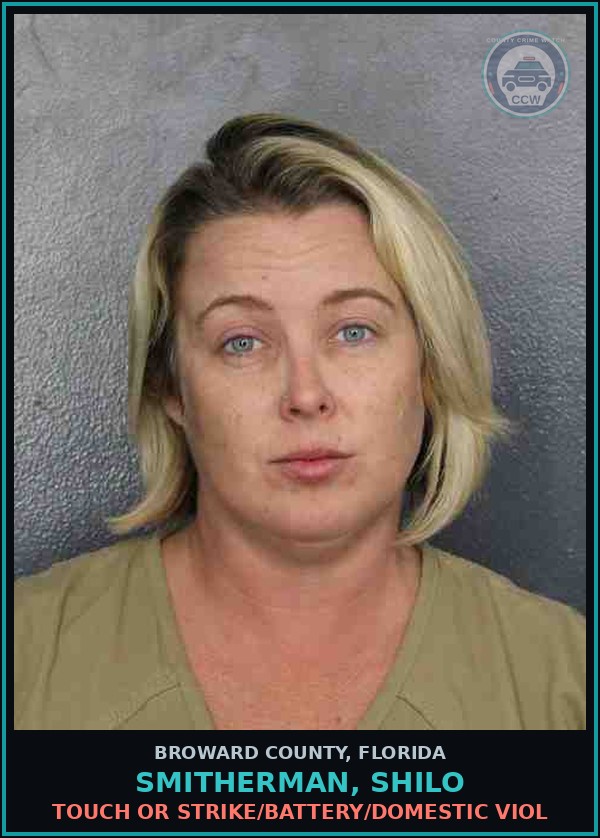 Booking mugshot of SMITHERMAN, SHILO in Broward County