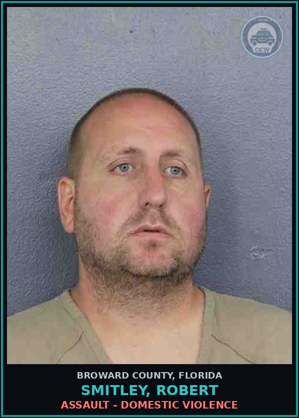 Booking mugshot of SMITLEY, ROBERT in Broward County