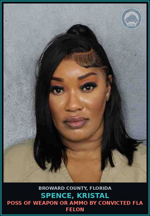 Booking mugshot of SPENCE, KRISTAL in Broward County