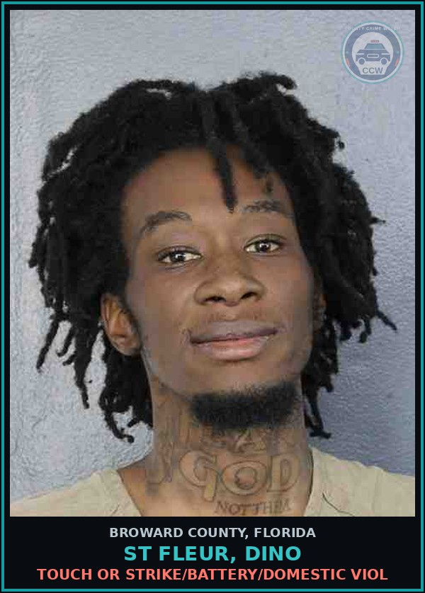 Booking mugshot of ST FLEUR, DINO in Broward County