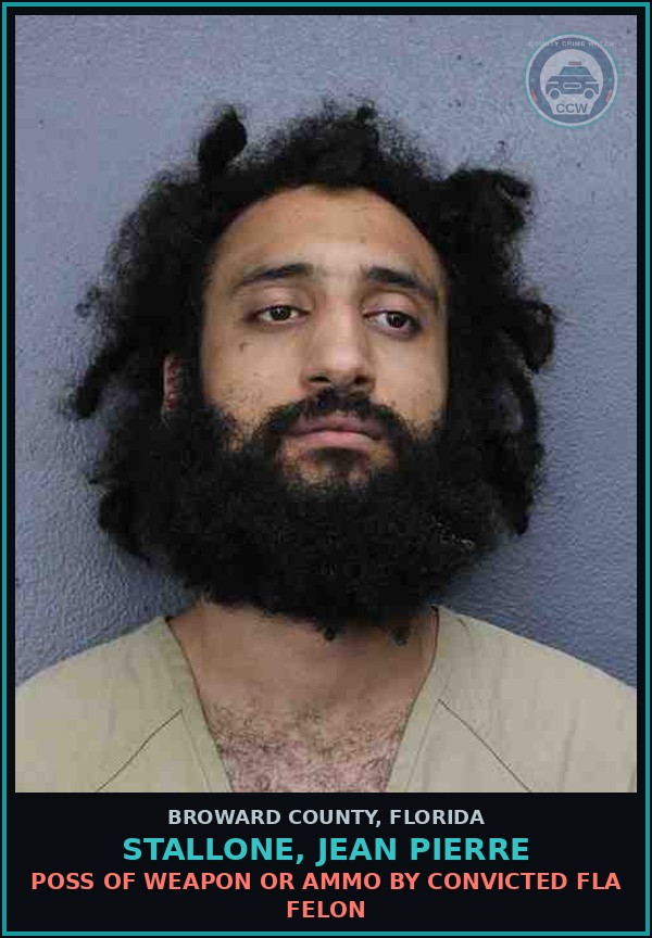 Booking mugshot of STALLONE, JEAN PIERRE in Broward County