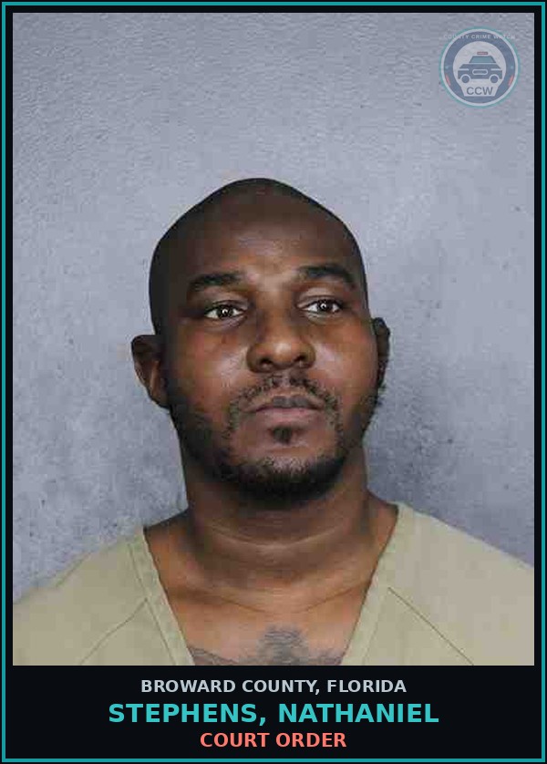 Booking mugshot of STEPHENS, NATHANIEL in Broward County