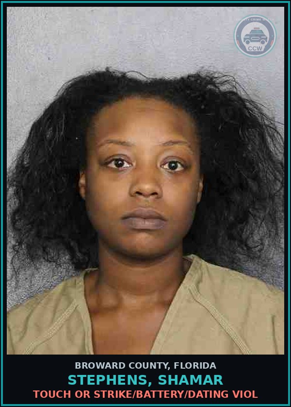 Booking mugshot of STEPHENS, SHAMAR in Broward County