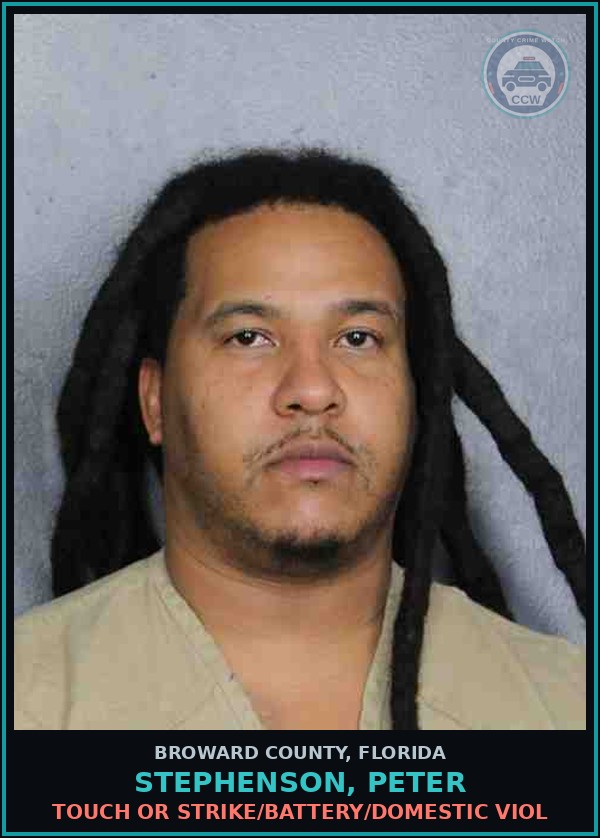 Booking mugshot of STEPHENSON, PETER in Broward County