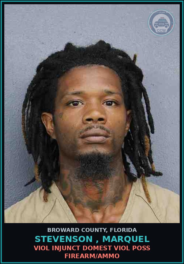 Booking mugshot of STEVENSON , MARQUEL in Broward County
