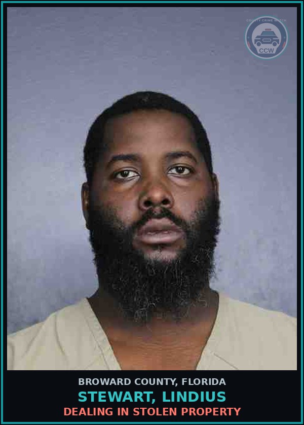 Booking mugshot of STEWART, LINDIUS in Broward County