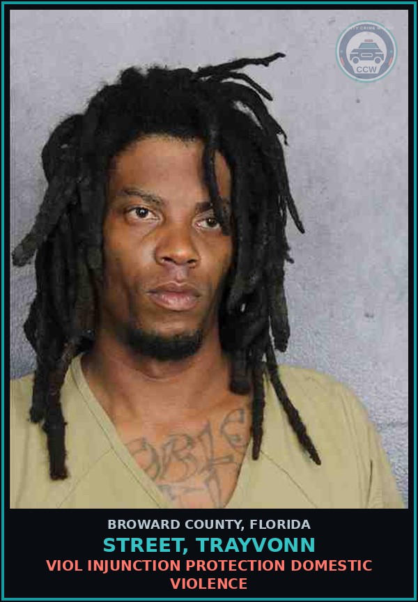 Booking mugshot of STREET, TRAYVONN in Broward County