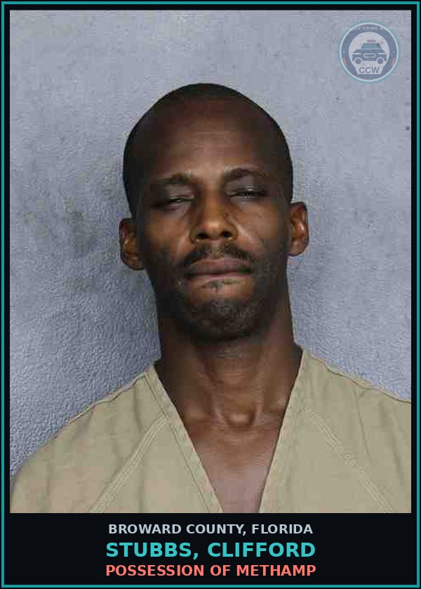 Booking mugshot of STUBBS, CLIFFORD in Broward County