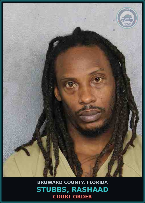 Booking mugshot of STUBBS, RASHAAD in Broward County