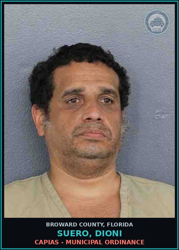 Booking mugshot of SUERO, DIONI in Broward County