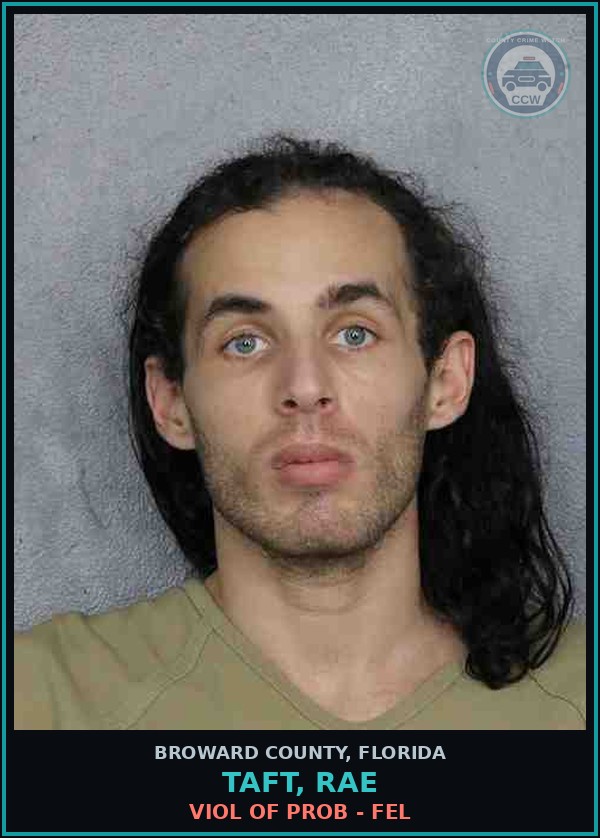 Booking mugshot of TAFT, RAE in Broward County