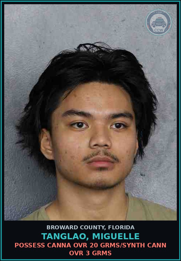 Booking mugshot of TANGLAO, MIGUELLE in Broward County