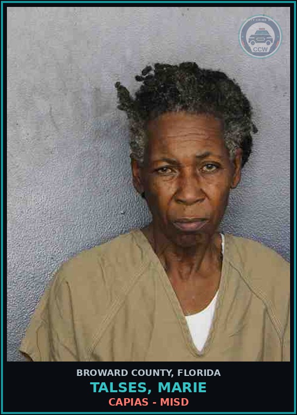 Booking mugshot of TALSES, MARIE in Broward County