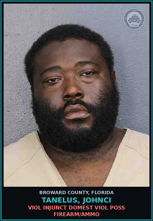 Booking mugshot of TANELUS, JOHNCI in Broward County