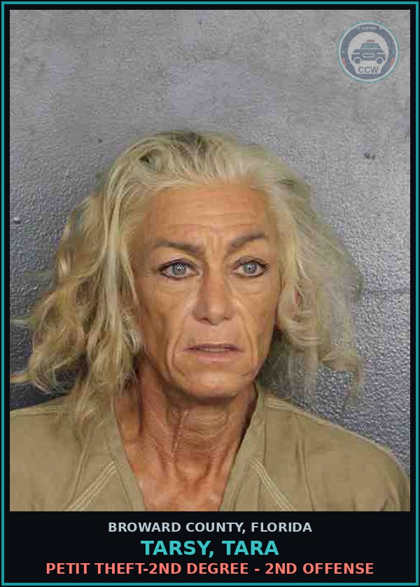 Booking mugshot of TARSY, TARA in Broward County