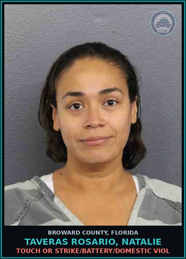 Booking mugshot of TAVERAS ROSARIO, NATALIE in Broward County