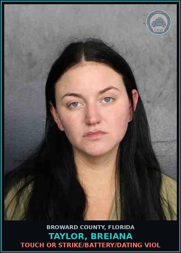 Booking mugshot of TAYLOR, BREIANA in Broward County