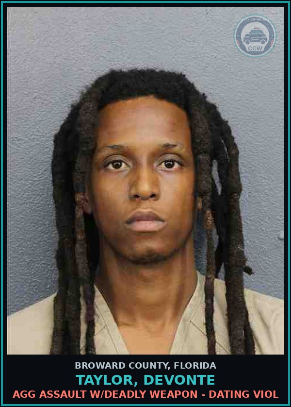 Booking mugshot of TAYLOR, DEVONTE in Broward County