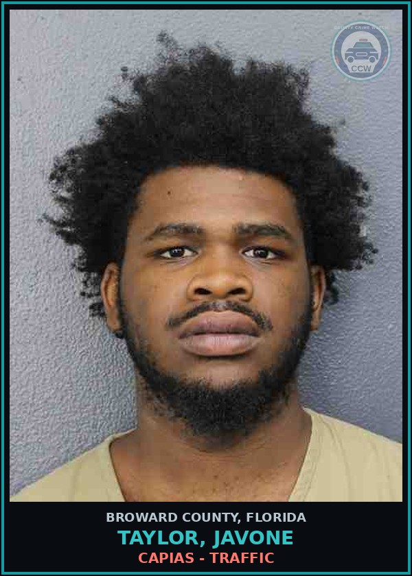 Booking mugshot of TAYLOR, JAVONE in Broward County