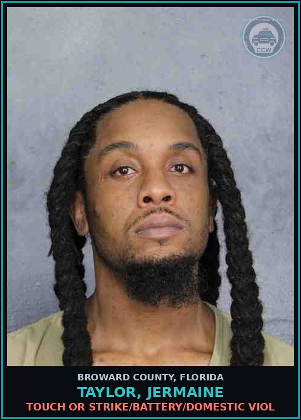 Booking mugshot of TAYLOR, JERMAINE in Broward County
