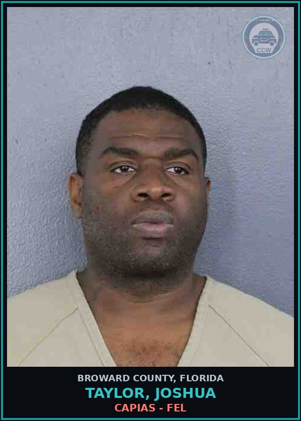 Booking mugshot of TAYLOR, JOSHUA in Broward County