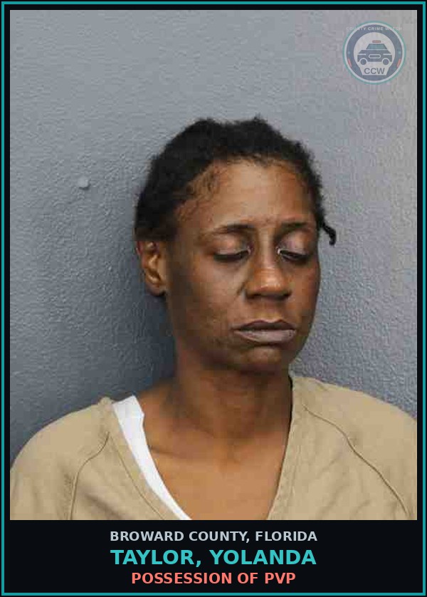 Booking mugshot of TAYLOR, YOLANDA in Broward County