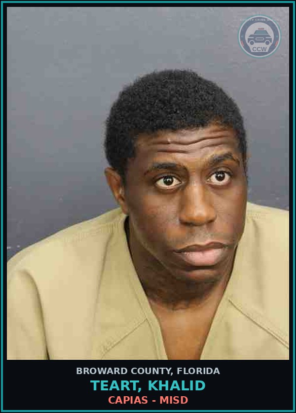 Booking mugshot of TEART, KHALID in Broward County