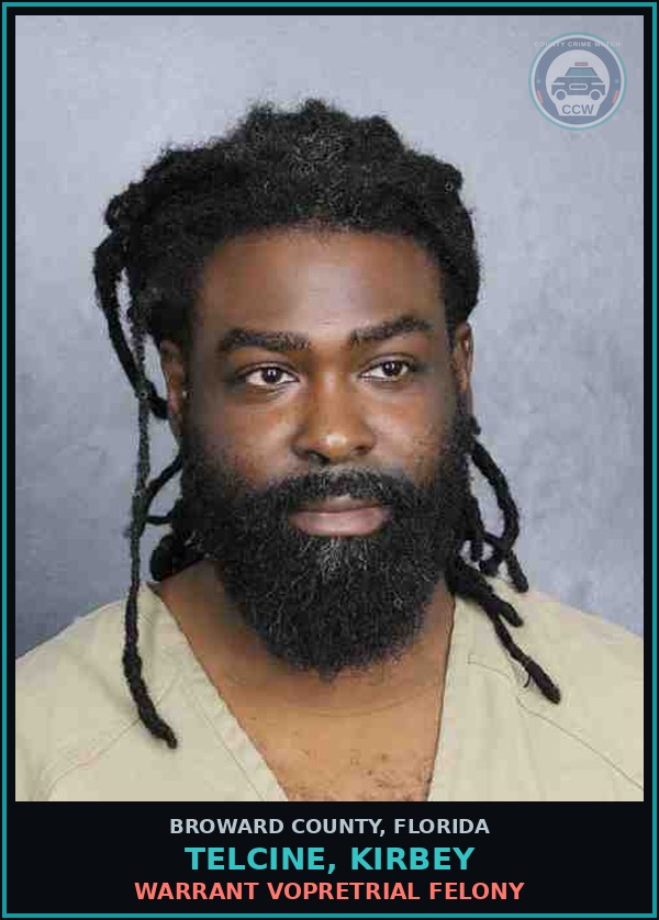 Booking mugshot of TELCINE, KIRBEY in Broward County