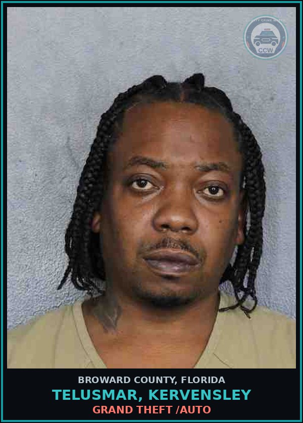 Booking mugshot of TELUSMAR, KERVENSLEY in Broward County