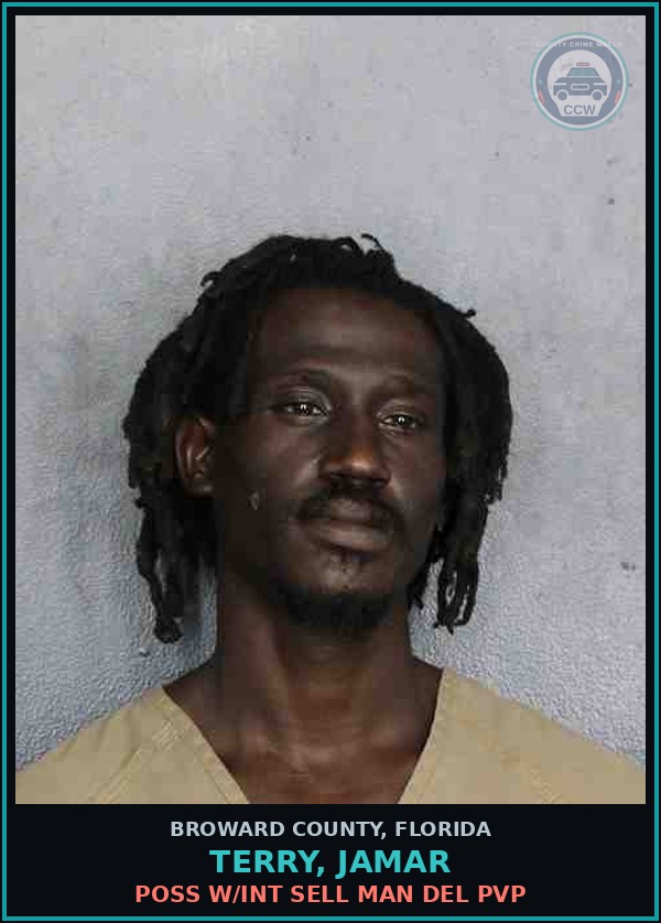 Booking mugshot of TERRY, JAMAR in Broward County