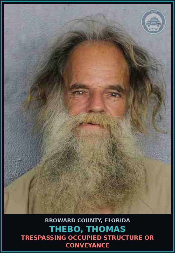 Booking mugshot of THEBO, THOMAS in Broward County