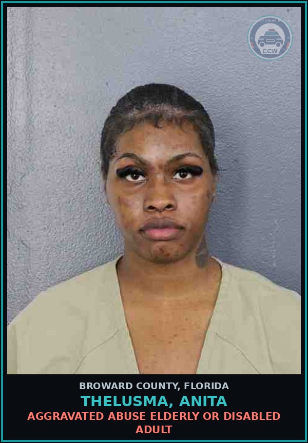 Booking mugshot of THELUSMA, ANITA in Broward County