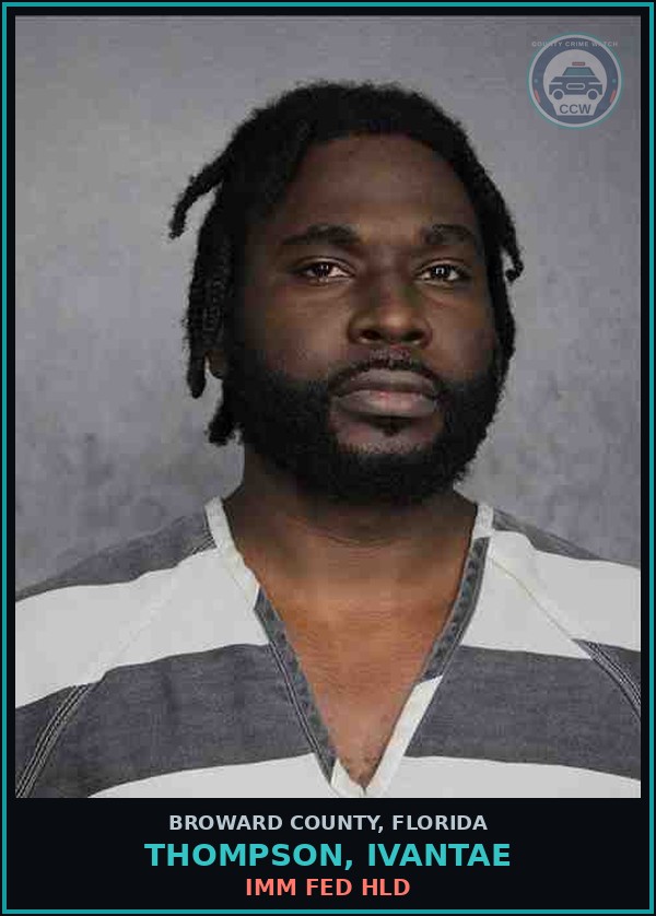 Booking mugshot of THOMPSON, IVANTAE in Broward County
