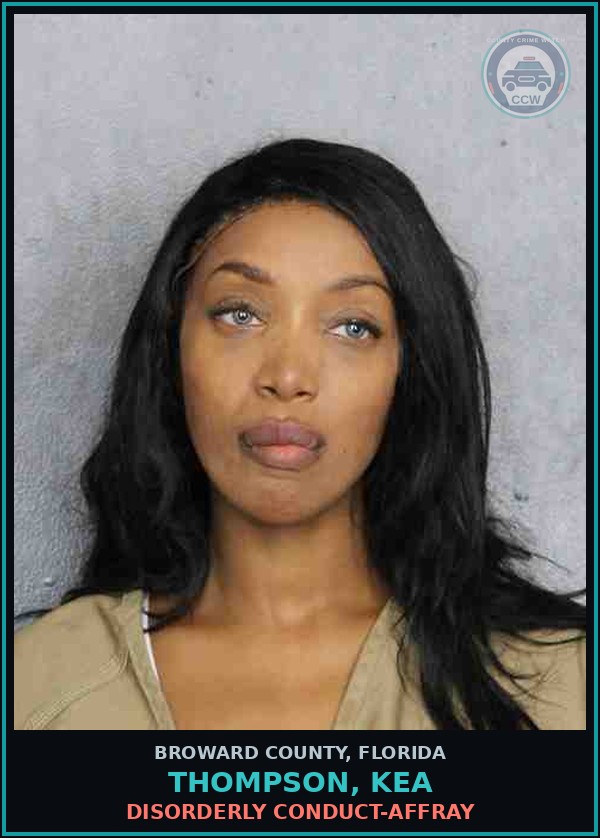 Booking mugshot of THOMPSON, KEA in Broward County