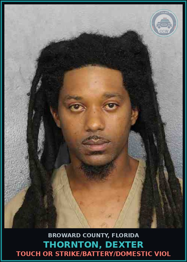 Booking mugshot of THORNTON, DEXTER in Broward County