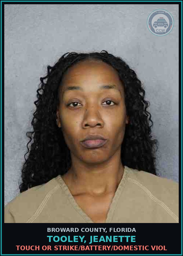 Booking mugshot of TOOLEY, JEANETTE in Broward County