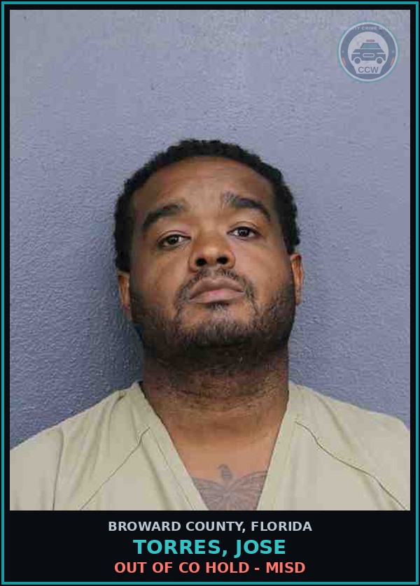 Booking mugshot of TORRES, JOSE in Broward County