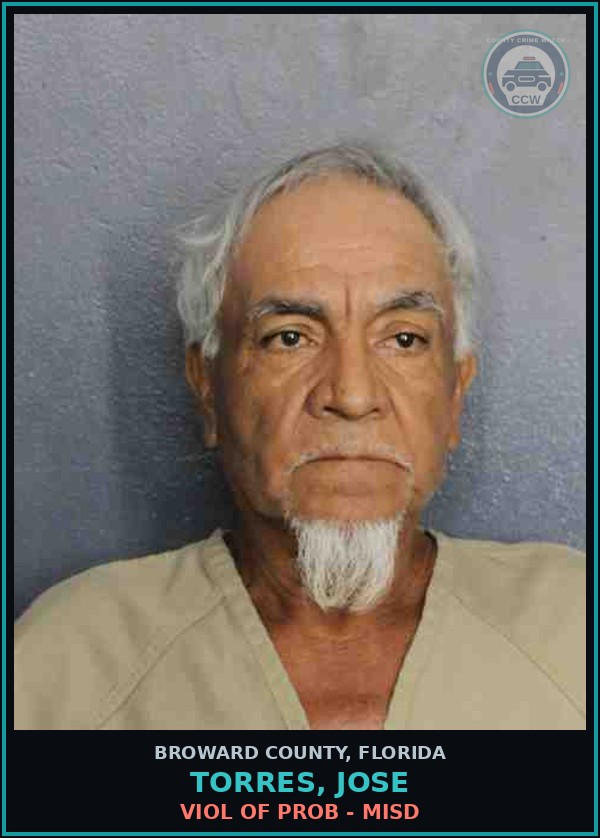 Booking mugshot of TORRES, JOSE in Broward County