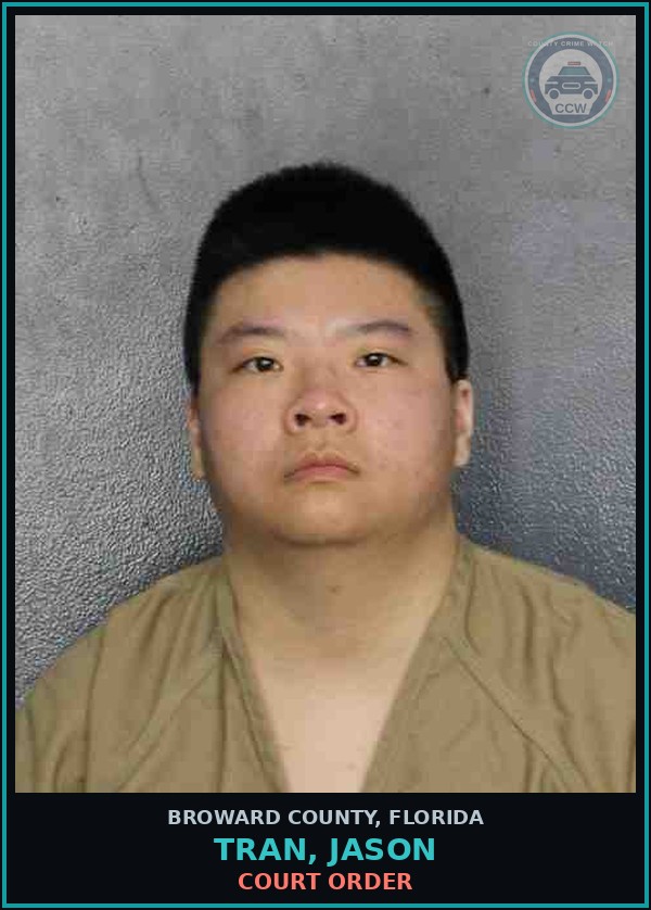 Booking mugshot of TRAN, JASON in Broward County